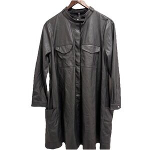 Bcbg Maxazria Faux Leather Dress Emilee Black Sz M